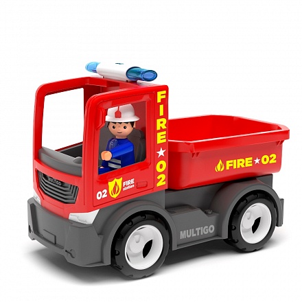 Пожарный грузовик с водителем, 22 см. 